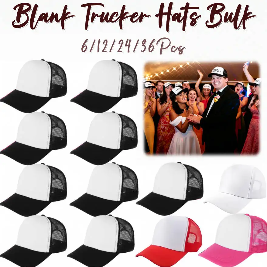 Trucker Cap Mesh - Lot de 6 à 36 casquettes