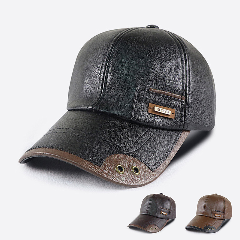 Baseball Cap Structured - Casquette de baseball rétro en cuir