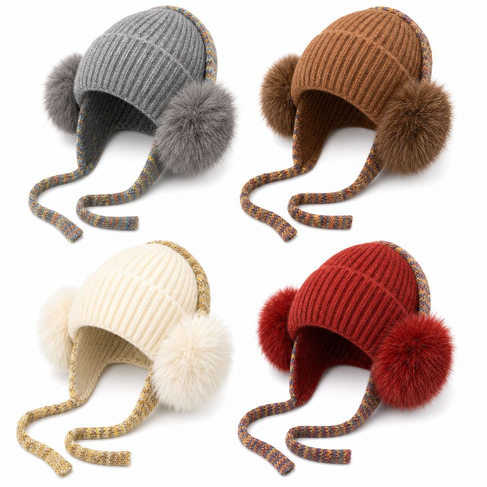 Beanie Cuffed Knit - Bonnet tricoté quotidien à rabats pour