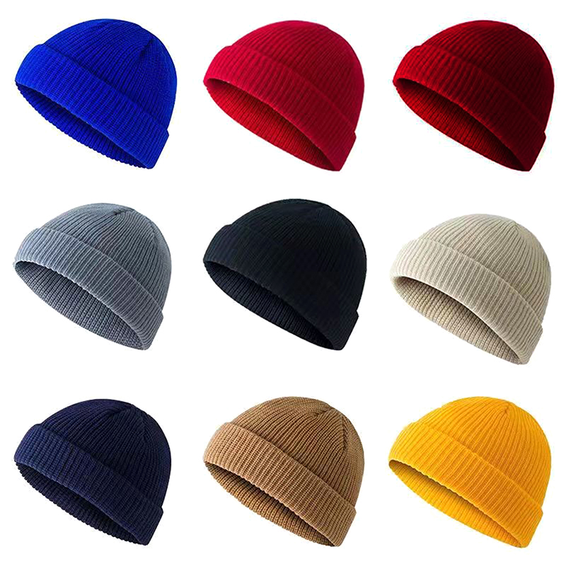 Beanie Cuffed Knit - Bonnets en laine unisexe chauds d'hiver,