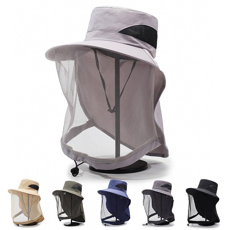 Sun Hat Wide Brim - Chapeau de soleil en maille avec