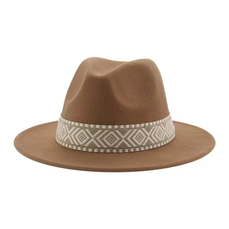 Fedora Hat Wool - Panama chapeau Western Cowboy chapeaux pour