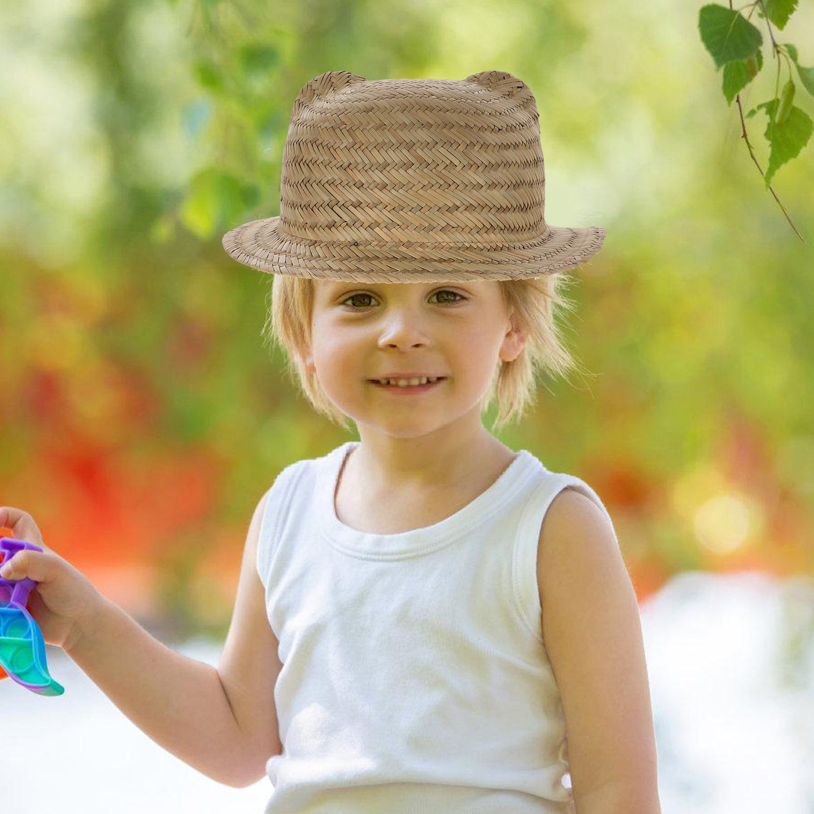 Sun Hat Wide Brim - Chapeau de soleil en paille pour