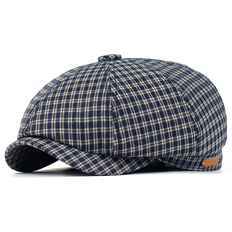 Newsboy Cap Ivy - Printemps été Plaid Newsboy casquette Peaky