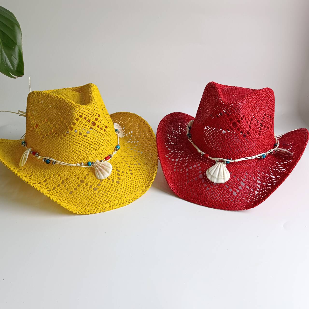 Cowboy Hat Straw - Chapeaux de cowboy jaunes vifs en