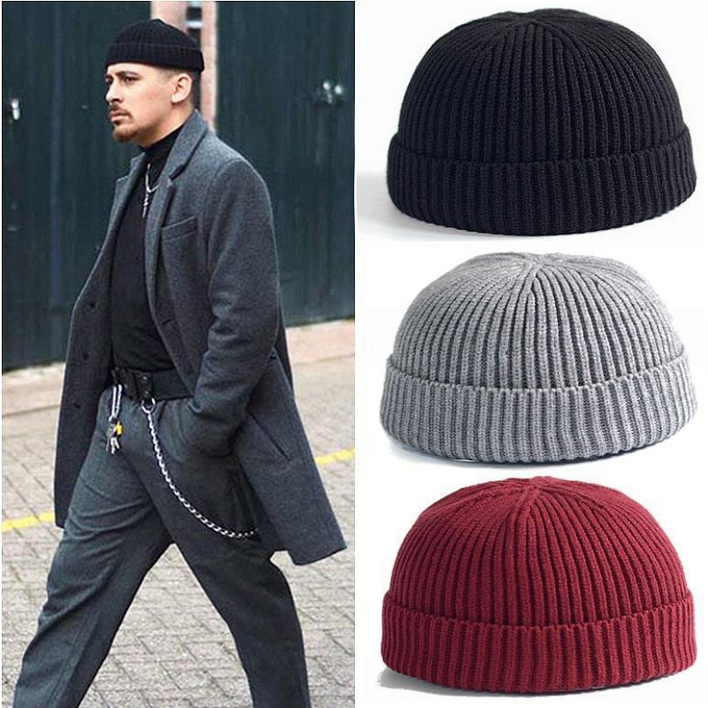 Beanie Cuffed Knit - Bonnet tricoté d'hiver chaud pour le