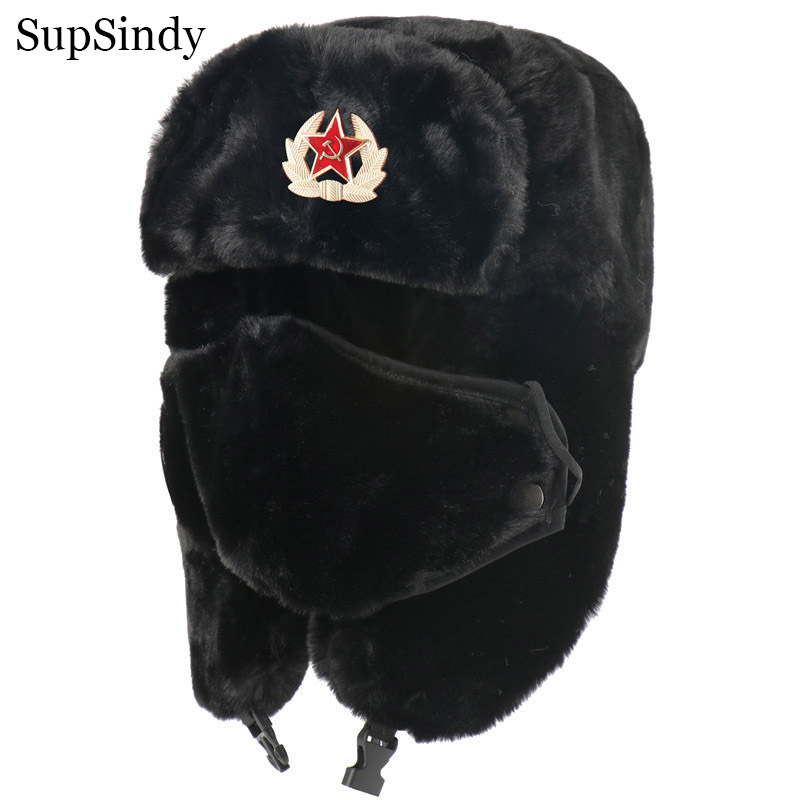 Winter Trapper Hat - SupSindy Chapeau de bombardier en fausse