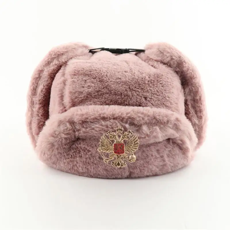Winter Trapper Hat - Badge soviétique Ushanka hommes et femmes