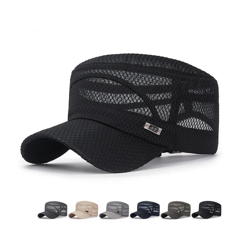 Snapback Hat Flat - Nouvelle casquette plate respirante en maille