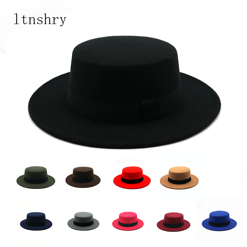 Fedora Hat Wool - Hiver automne Imitation laine femmes hommes