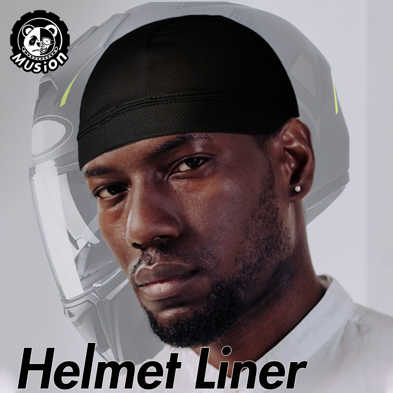 Skull Cap Helmet Liner - Musion-Bonnet pour Homme, Absorbant la Sueur,