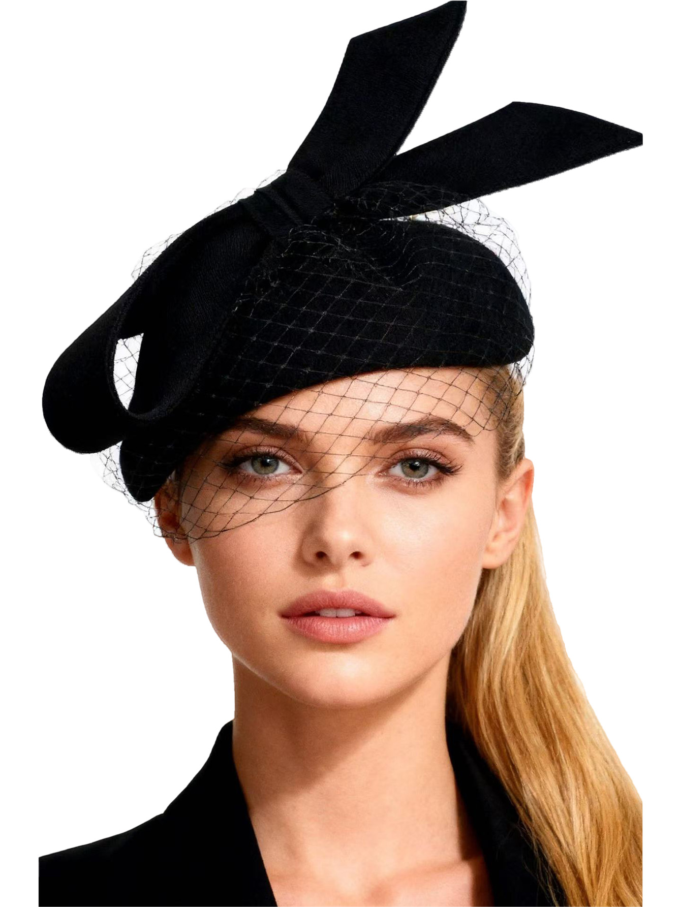 Fedora Hat Wool - Béret blanc français fascinateur hiver haut