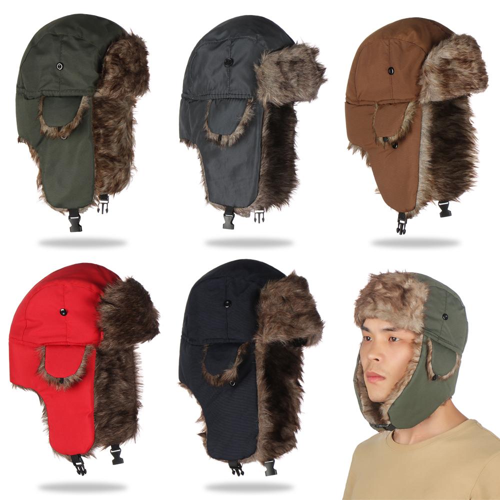 Winter Trapper Hat - Hommes femmes fourrure trappeur Ski chapeau
