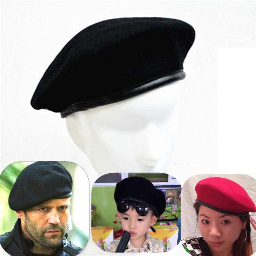 Beret French Wool - Casquette d'uniforme unisexe pour hommes et