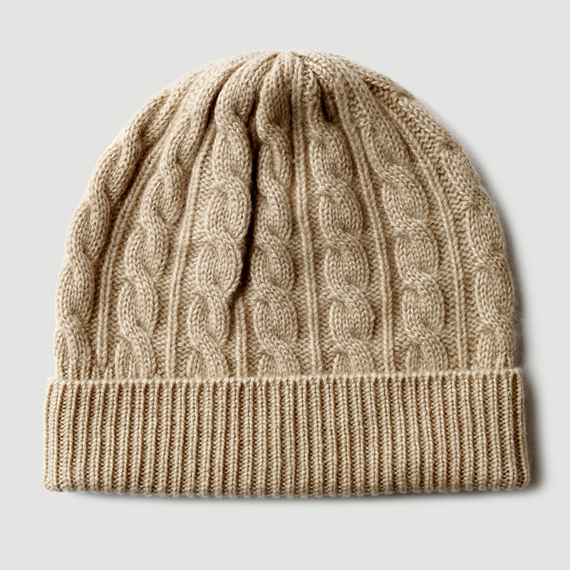 Bonnet en cachemire pur à 100  - Beanie Cuffed Knit avis et prix