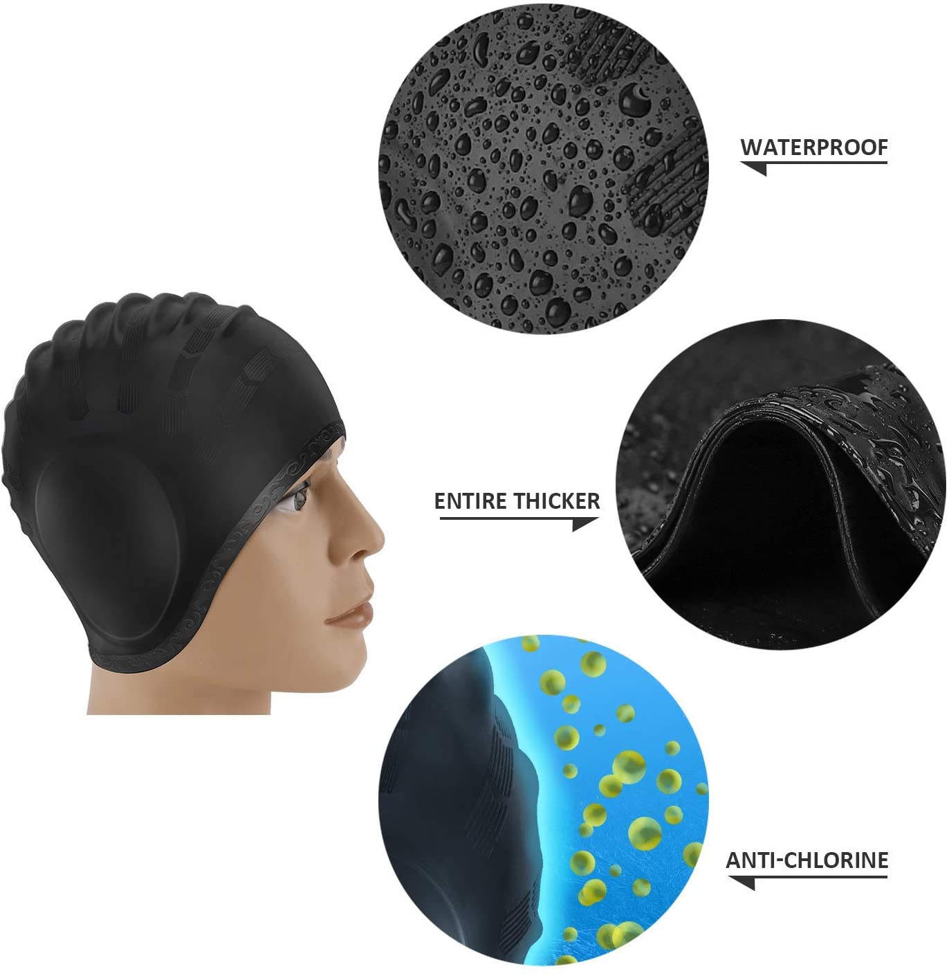 Bonnets de bain en Silicone po - Swim Hat Silicone avis et prix