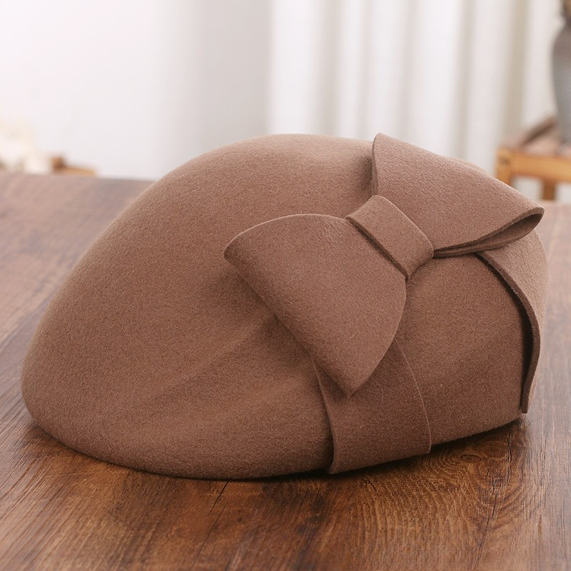 Bérets en laine élégants à nœu - Beret French Wool avis et prix