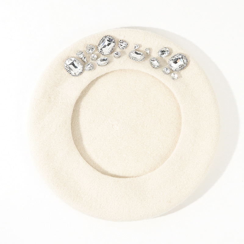 Superbe béret en laine strass  - Beret French Wool avis et prix