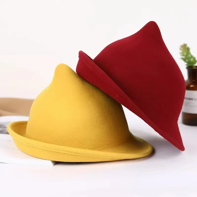 Chapeau de sorcière pointu 100 - Fedora Hat Wool avis et prix