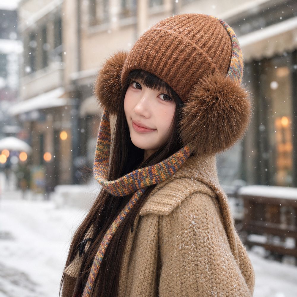 Bonnet rétro en tricot avec ca - Beanie Cuffed Knit avis et prix