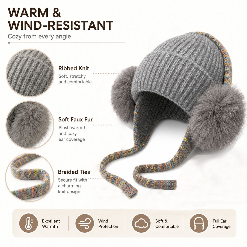 Bonnet rétro en tricot avec ca - Beanie Cuffed Knit avis et prix