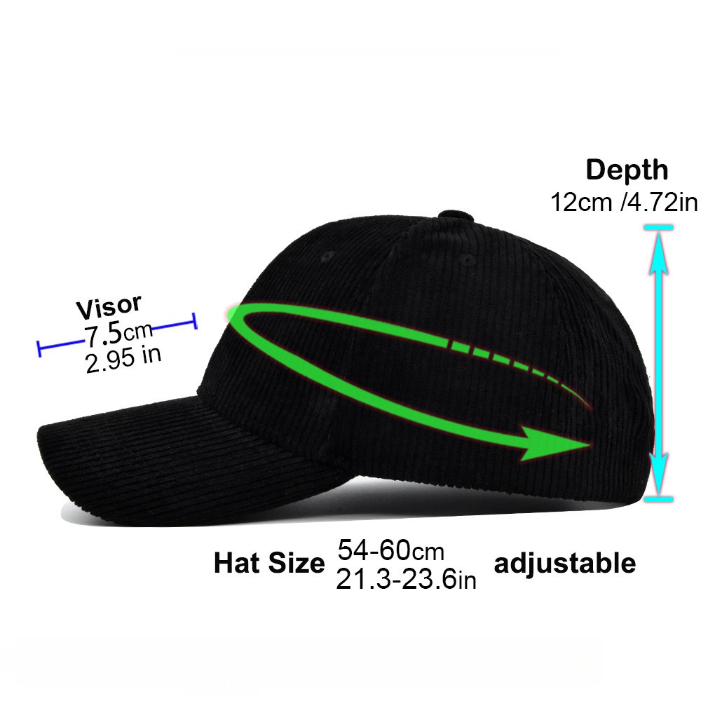 Casquette de baseball unisexe  - Corduroy Cap 5 Panel avis et prix