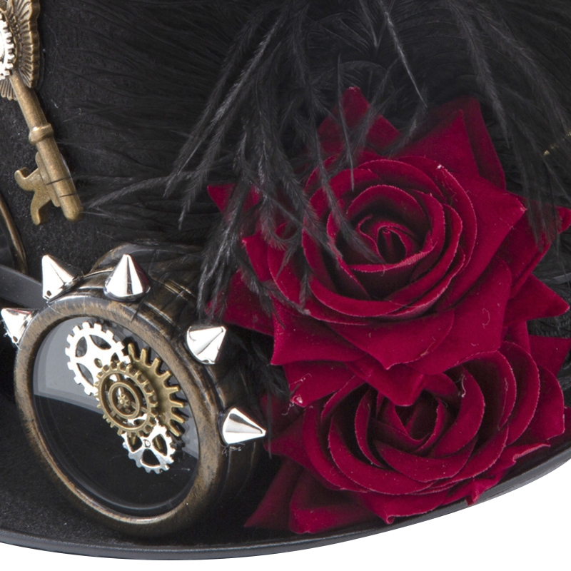 Y166 Chapeau Steampunk Vintage - Fedora Hat Wool avis et prix