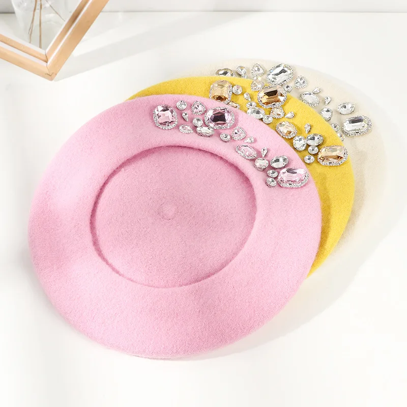 Béret français épais en strass - Beret French Wool avis et prix