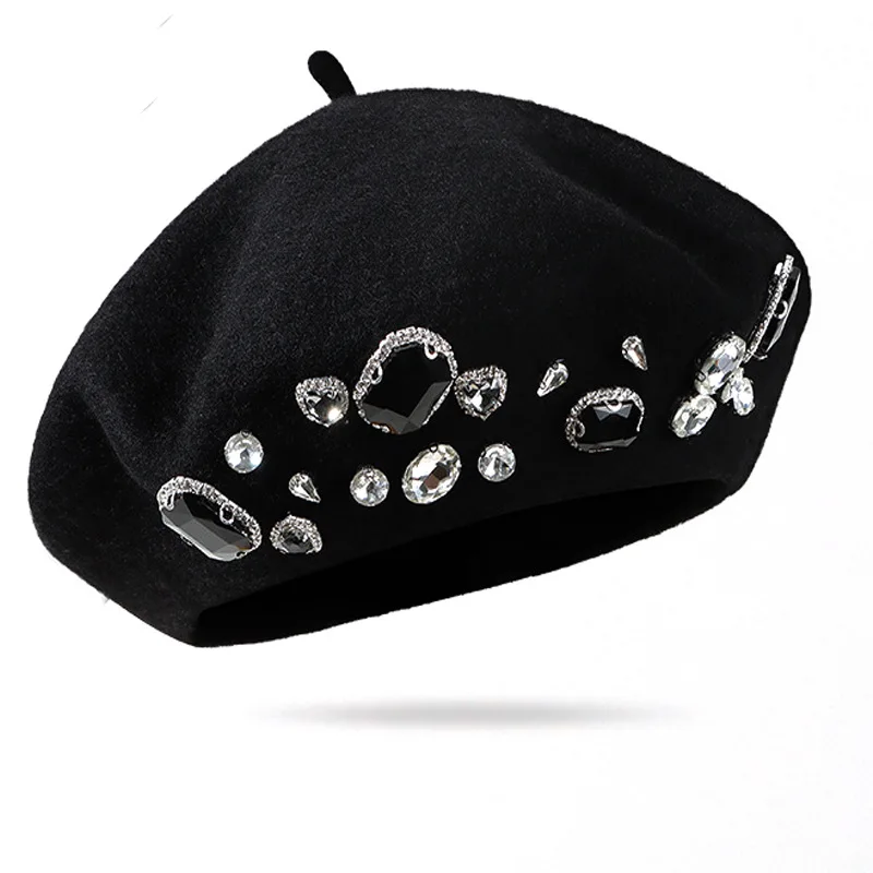 Béret français épais en strass - Beret French Wool avis et prix