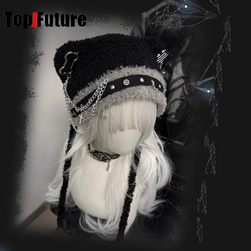 Bonnet noir tricoté chaud d'hi - Winter Trapper Hat avis et prix