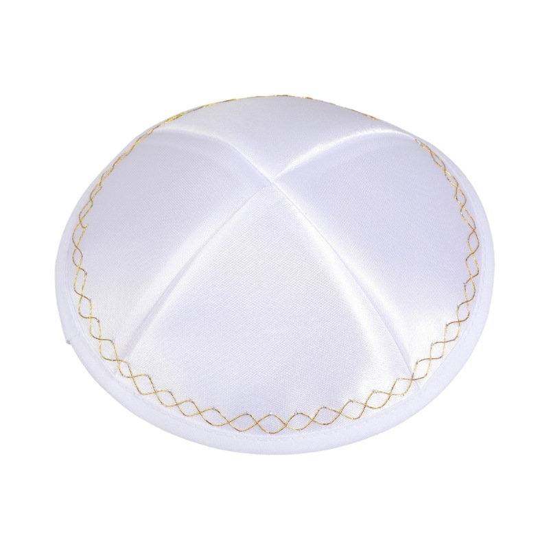 Kippa juive en satin blanc ave - Skull Cap Helmet Liner avis et prix