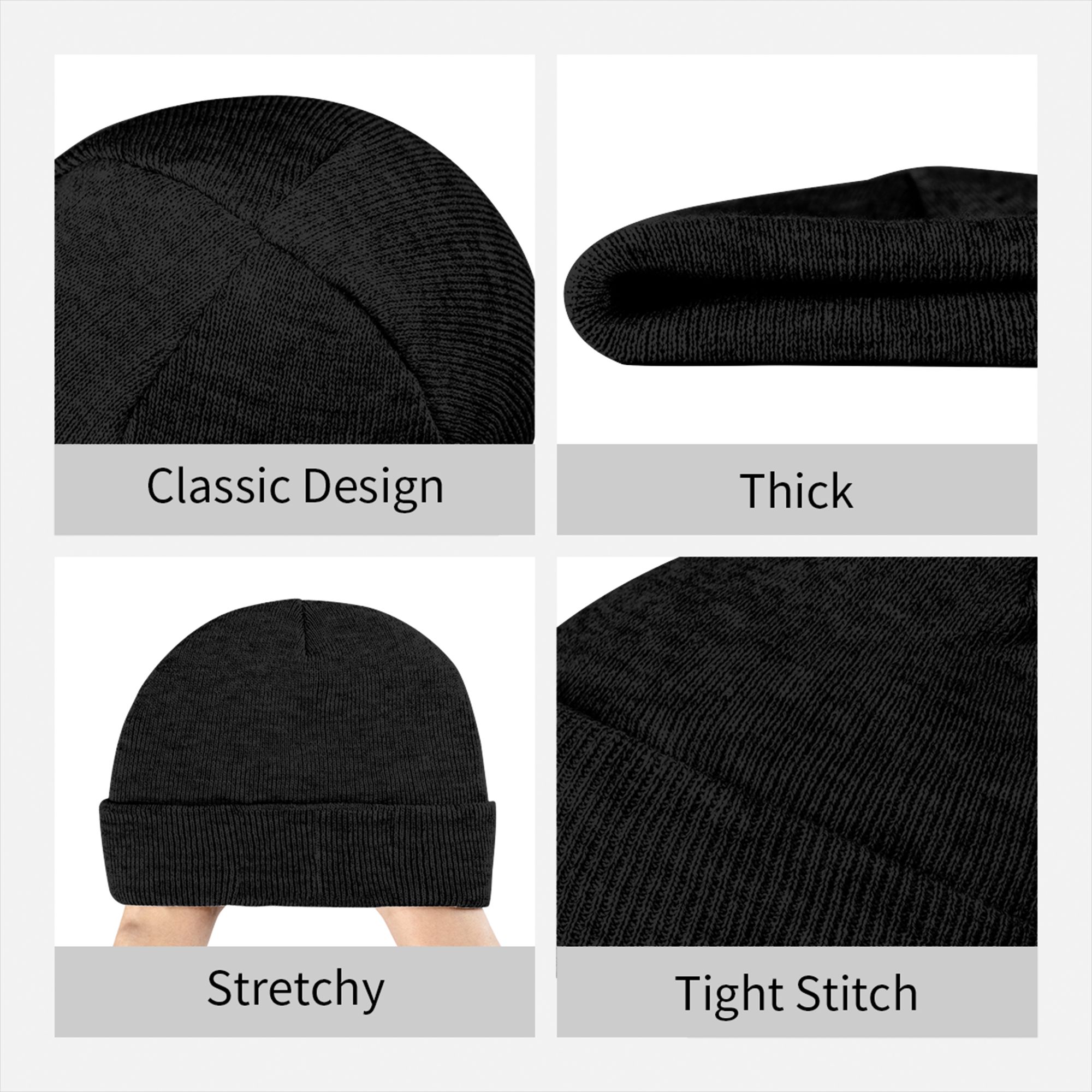 Bonnet en tricot côtelé pour f - Beanie Cuffed Knit avis et prix