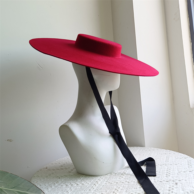 15 cm laine blé large bord lai - Fedora Hat Wool avis et prix