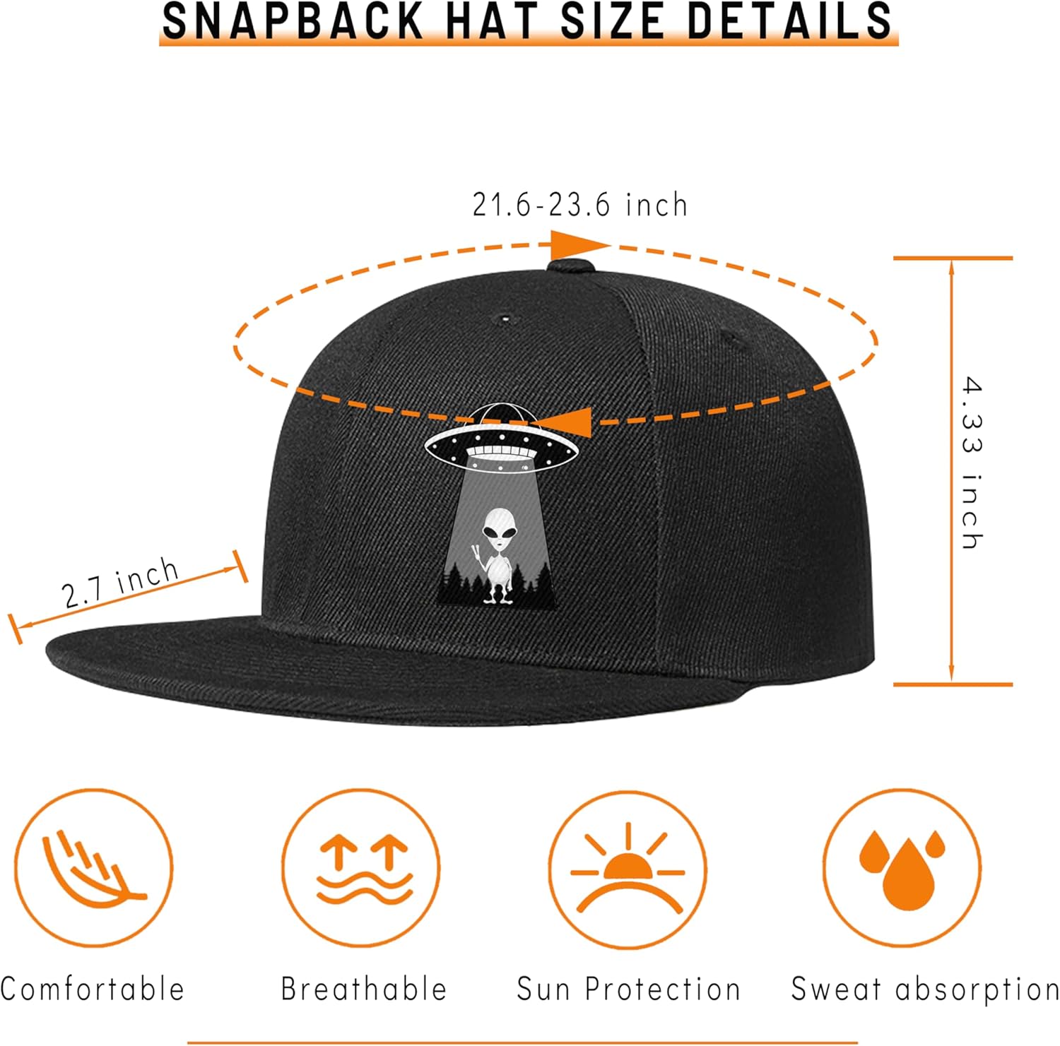 Ufo Aliens Snapback chapeaux p - Snapback Hat Flat avis et prix